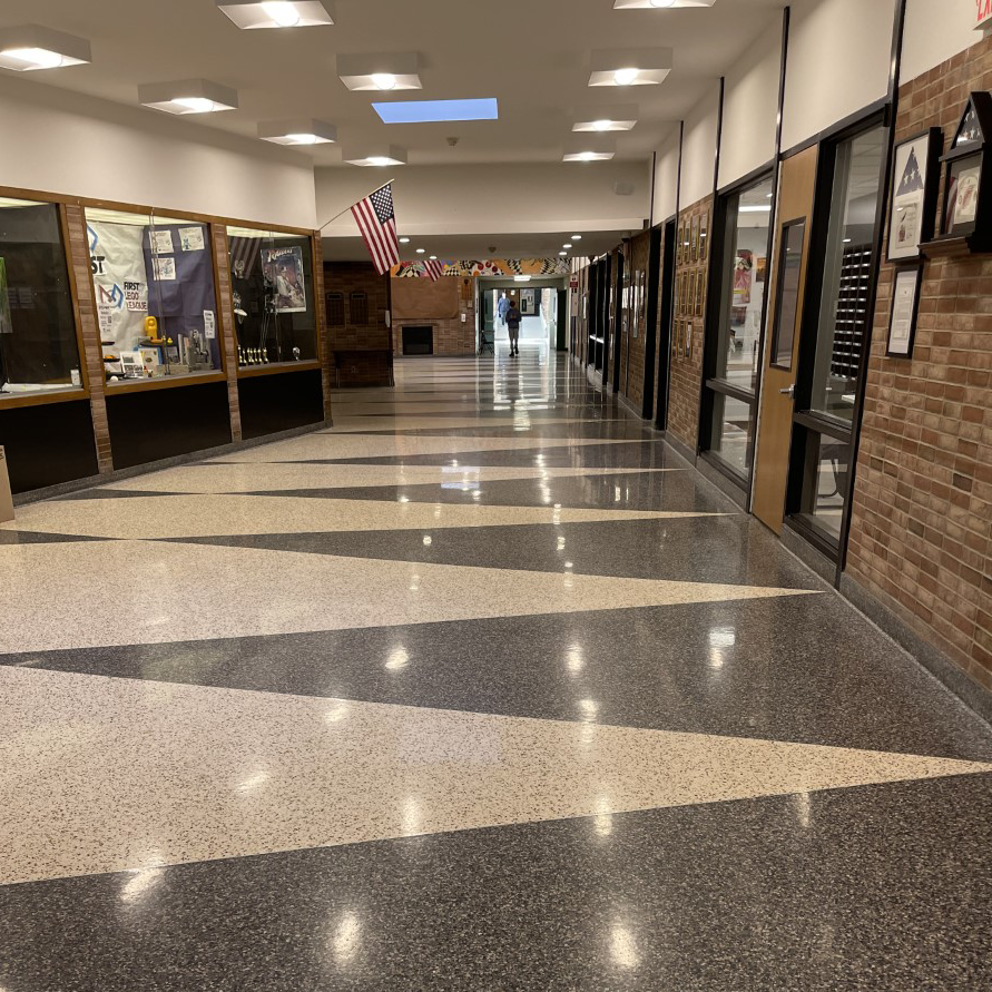 Polished Terrazzo at Locust Valley High School in New York