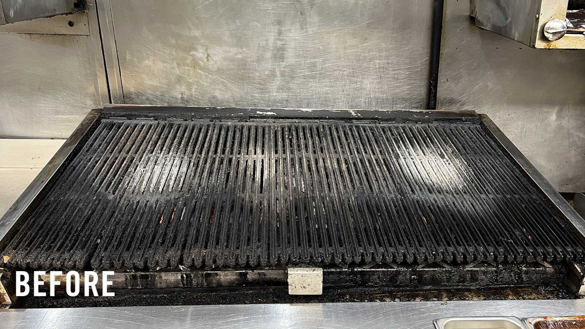 Before cleaning grill with the grill brush