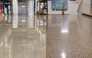 Diamond Devil water-based polishing concrete and terrazzo results