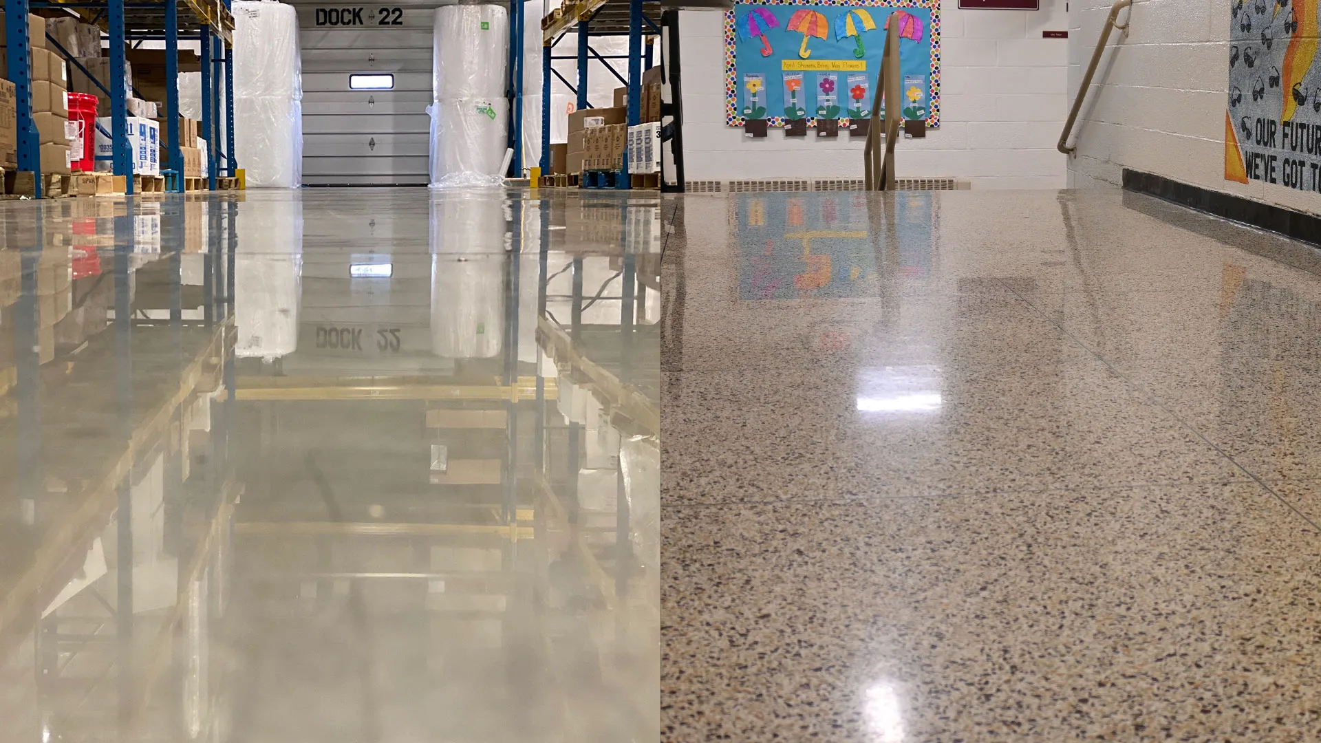 Diamond Devil water-based polishing concrete and terrazzo results