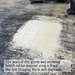 15+ years of dirt, grime, and impacted forklift rubber removed using a Black Mal-Grit Stripping Brush with degreaser.